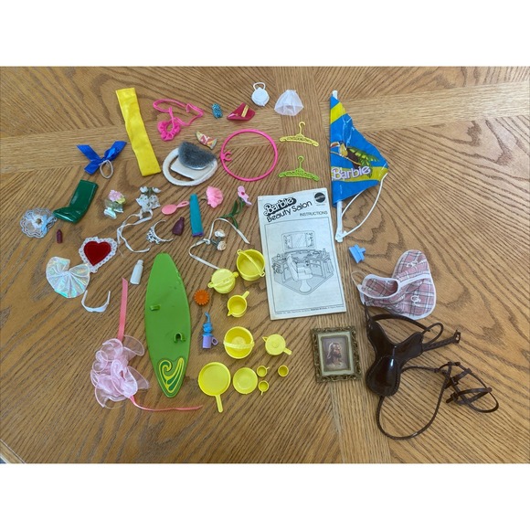 Vintage 1970's 90's Barbie Miscellaneous Accessories Lot Utensils Kitchen - Picture 1 of 8